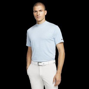 Nike Tiger Woods Vapor Dri-Fit Mock Neck Golf Shirt Striped